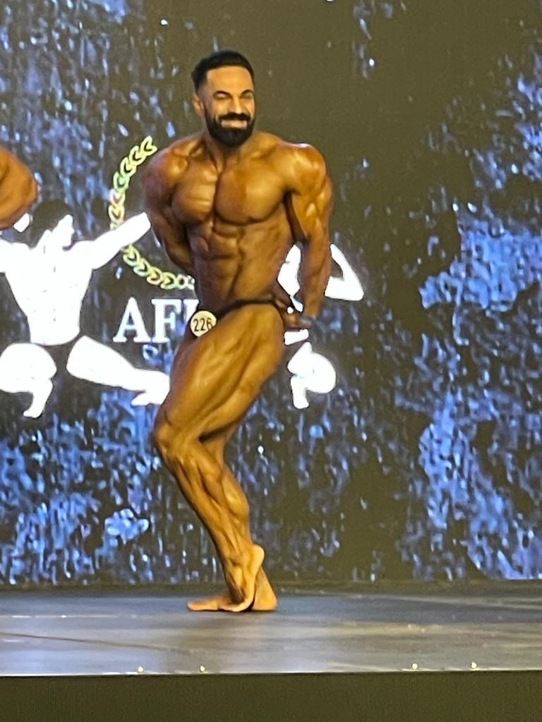 Haji Rekani at Asian Bodybuilding championship in Beirut, Nov. 14, 2021. (Photo: Haji Rekani archive)